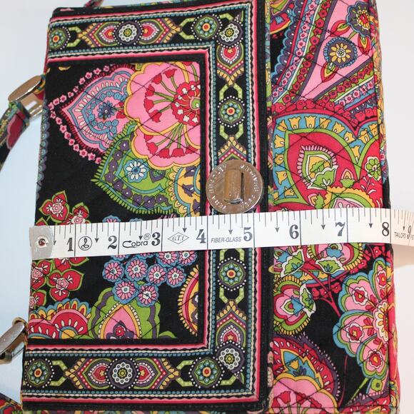 Vera Bradley Julia Turn Lock Satchel Purse & Wallet, Parisian Paisley Pattern - Picture 9 of 16